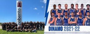 Nobento sulla maglia biancoblu della Dinamo Sassari